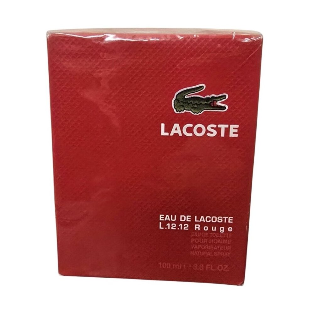 Lacoste L.12.12 Rouge Eau De Toilette Spray For Men 100ml 3.3 Fl Oz New Sealed